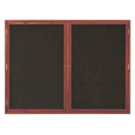 United Visual Products Single Door Indoor Enclosed Easy Tack Bo UV302EZ-GREEN-BRONZE